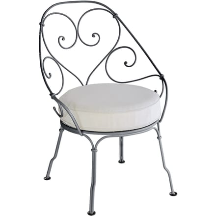 Fermob - 1900 Fauteuil Cabriolet - 47 antraciet - grijswit - 4 - 6 Wochen