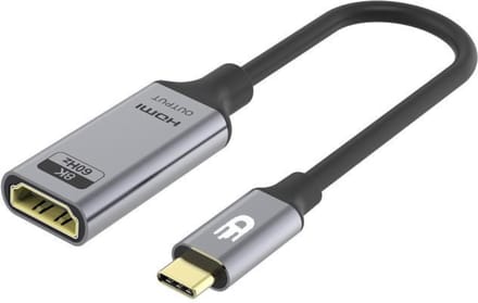 Drivv. USB C naar HDMI Adapter - Ondersteunt 8K 60Hz - Type C naar HDMI - Thunderbolt 3 - Grijs