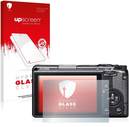 upscreen - Screenprotector voor Ricoh GR IIIx / IIIx HDF - Folie Beschermfolie Beschermglas transparant