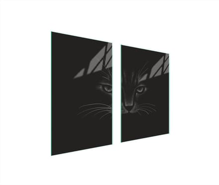 TMK ArtDeko - Snijplank - Kat Motief - 65x52 cm - Glas
