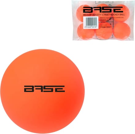 Straathockeybal Medium Density BASE oranje 6 pack