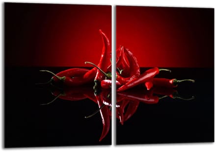 TMK ArtDeko - Kookplaat Achterwand - 40x52 cm - Glas - Chilli Design