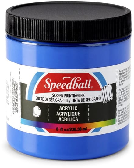 Acrylic ink ultramarine blue screen printing - Speedball