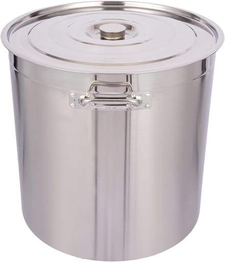 Grote Soeppan - Kookpan Braadpan - Groot Koken - Koudmetalen Handgrepen - 98 Liter - Zilver