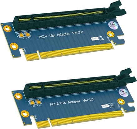 Riser Kaart - GPU Verlengadapter - PC Bouwen - 90 Graden Hoek - 11.4cm - Zwart