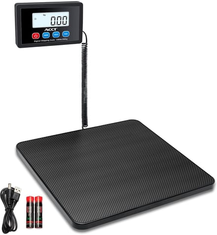 Digitale pakketweegschaal - 200 kg / 10 g - Basic - Extern LCD display - Zwart