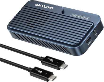 M.2 NVMe SSD-behuizing tot 8TB met temperatuurregeling en ventilatorkoeling