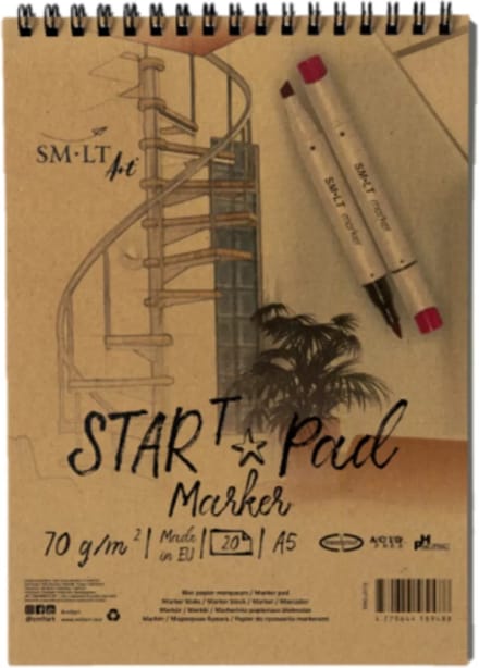 SMLT schetsblok marker A5 ringband 70gr 20 vel papier.