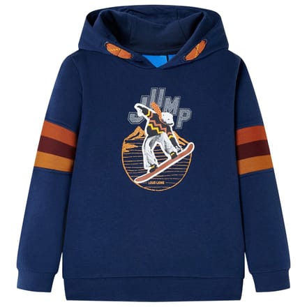 vidaXL - Kindertrui - met - capuchon - 104 - marineblauw