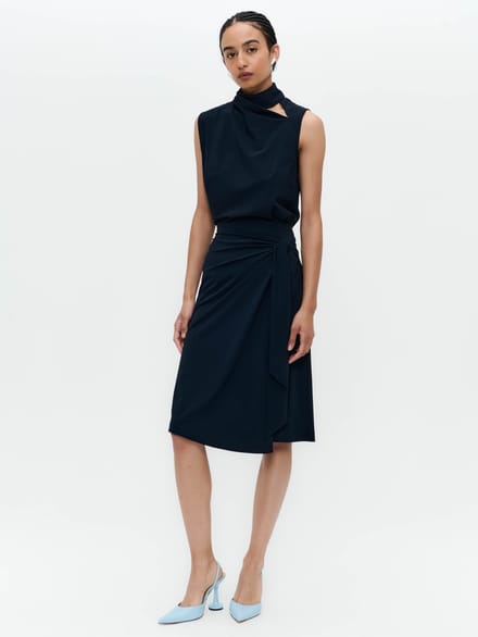 Naomi stretch technical jersey top | Blue - Blue / M