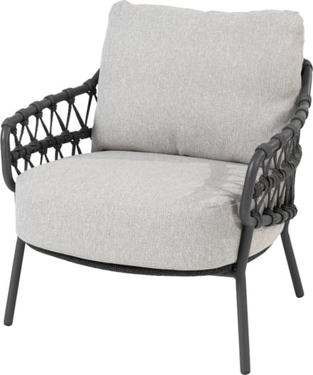 4 Seasons Calpi lage lounge dining stoel - antraciet