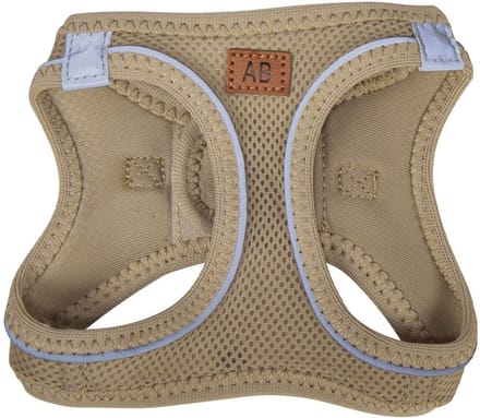 Animal boulevard harnas L mesh beige - nek max 38 cm - borst max 50 cm - reflecterend - mooie sluiting chrome