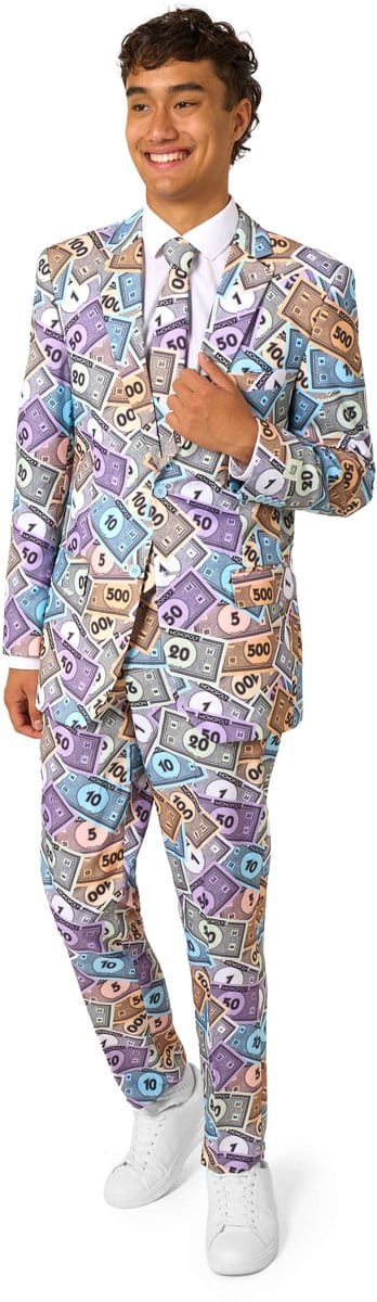 OppoSuits Monopoly Mannen Pak - Heren Kostuum - Mannen Pak - Verkleedkleding - Carnavalskleding - Meerkleurig - Maat 46