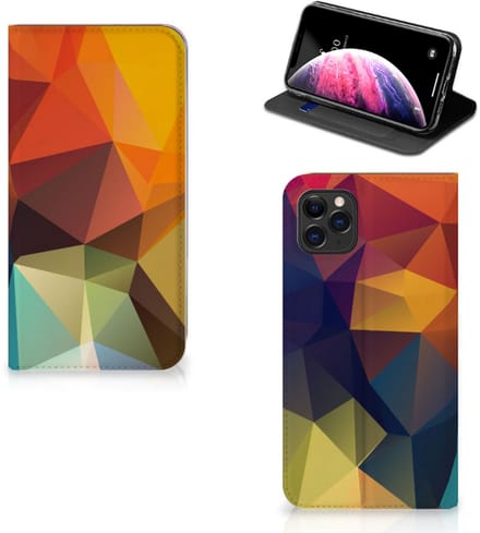Standcase Hoesje voor Apple iPhone 11 Pro Max Stand Case Polygon Color