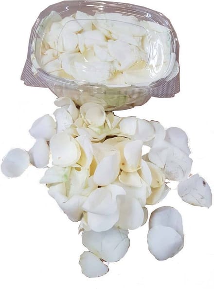 Rozen.nl - Verse rozenblaadjes - Wit - 200 gram verse witte rozen blaadjes