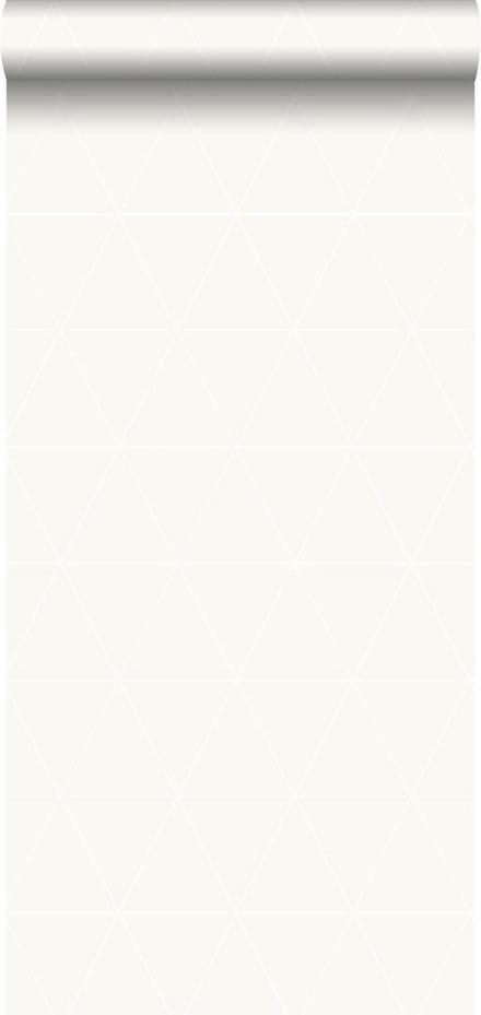 Origin Wallcoverings behang grafische driehoeken glanzend wit - 347706 - 0,53 x 10,05 m