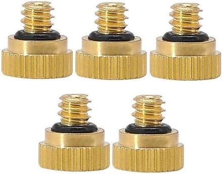 Messing Mist Nozzle - Vernevelaar Sproeier - Gazon Irrigatie - Lage Druk Verneveling - 0.2-0.5mm Gat - Geel