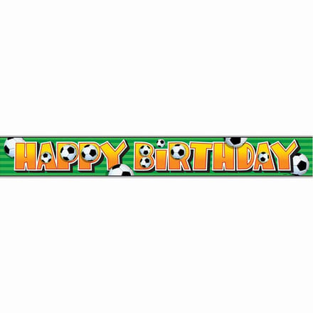 UNIQUE - Voetbal Happy Birthday Banner 3D