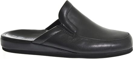 Rohde Leren Heren Pantoffels Instap - Zwart - 40