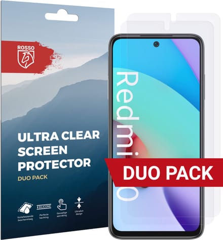 Rosso Screen Protector Ultra Clear Duo Pack Geschikt voor Xiaomi Redmi 10 | TPU Folie | Case Friendly | 2 Stuks