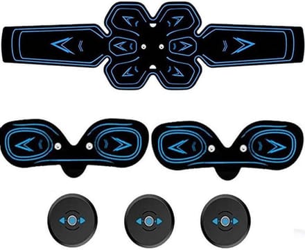 Spierstimulator Set - Buiktrainer Riem - Spierversterking Thuis - 6 Modi 10 Niveaus - USB Oplaadbaar - Zwart