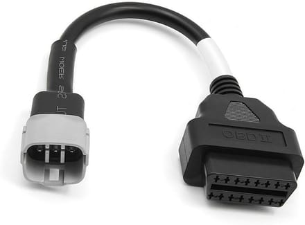 Diagnostische Kabel - OBD Adapter - Motor Diagnose - 6 naar 16 Polig - 12 Volt - Zwart