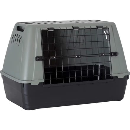 Duvoplus - Reisbench - Hond - Baron Eco Car Box 80 77x43x51cm Grijs/groen - 1st