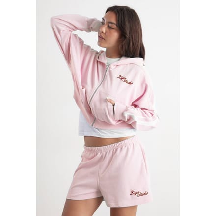 Dames Dsgn Studio Sweatshort Met Zijstreep | Lichtroze | Maat: Medium