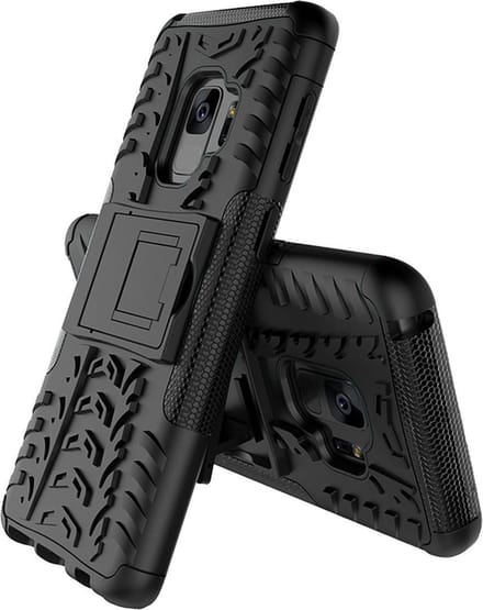 Dazzler S9-102, Case voor Galaxy S9, schokabsorberend, uitsparingen voor warmte, zwart