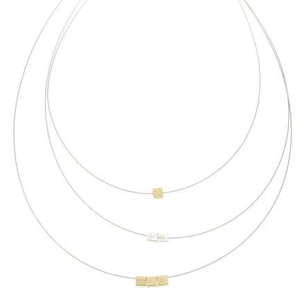 Behave - Necklace Scratched Cube - Minimalistisch Design - Tijdloze Stijl