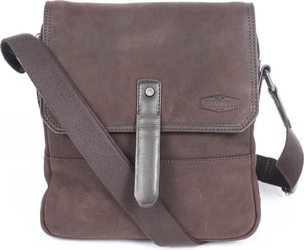 Sparwell Aiden Leren Crossbodytas - Donkerbruin
