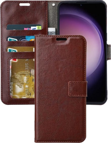 Portemonnee Book Case Hoesje Geschikt voor: Samsung Galaxy S23 Plus - Bruin