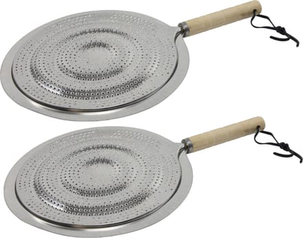 Svenska living Vlamverdeler - 2x - sudderplaat - RVS - diameter 22 cm