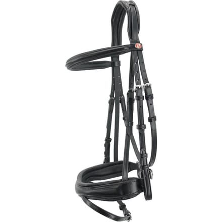 Hoofdstel Kieffer Perseus with leather browband Flash Nosebd.A.Chin Pad