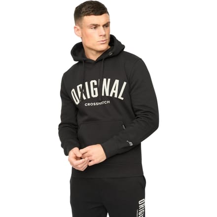 Crosshatch Heren Kensby Hoodie (Zwart)
