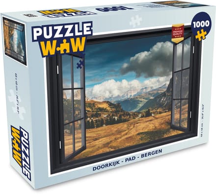 Puzzel Doorkijk - Pad - Berg - Legpuzzel - Puzzel 1000 stukjes volwassenen