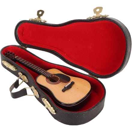 Miniatuur Houten Gitaar Model Hoge Simulatie Elektrische Gitaar Mini Muziekinstrument met Standaard red