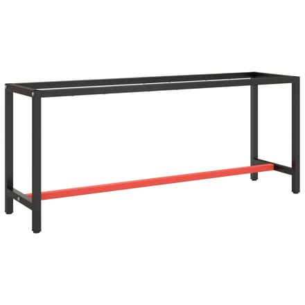 vidaXL - Werkbankframe - 190x50x79 - cm - metaal - matzwart - en - matrood