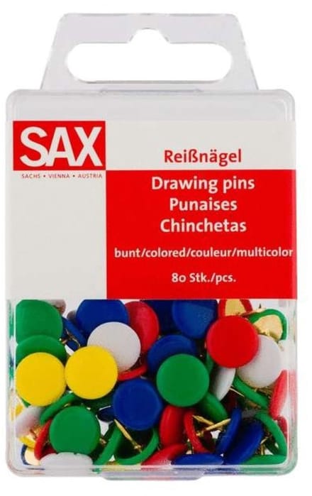 Sax - punaises multicolor - 80 st