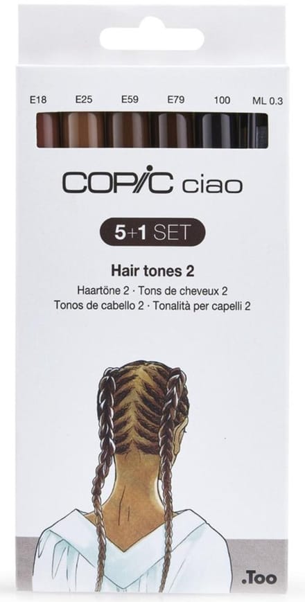 COPIC Marker ciao set Hair Tones 2 - 5 markers + multiliner