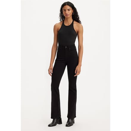 Levi's 725 Flared Jeans Black Size: W27L28 | Flared Outlet | Dames | Zwart