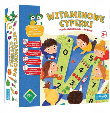 Educatieve puzzel "Vitamine Cijfers" - Leren Tellen met Fruit & Groenten