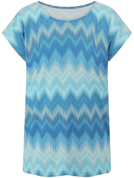 T-shirt ronde hals Van Peter Hahn blauw