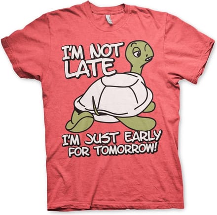 Hybris I'm Not Late, I'm Early For Tomorrow T-shirt rood gemêleerd