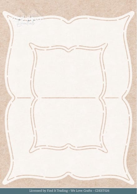 Stencil - Card Deco Essentials - Rose Decorations Label