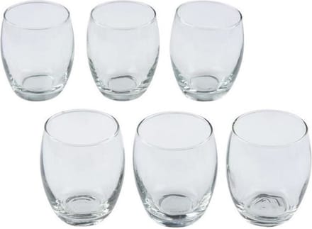 Alpina drinkglas set van 6 stuks - 350 mL per glas voor elke gelegenheid - perfect voor frisdrank, sap of water