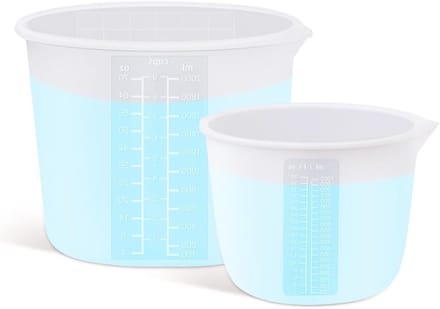 Grote Siliconen Mengkom Set voor Epoxyhars, 2000ml en 1000ml, Perfect voor Gieten en Maken van Kunstwerken