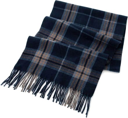 Sjaal Ruit - Blauw/Taupe/Donkerblauw | 200 x 39 cm | Acryl/Polyester