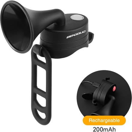 120db hoge decibel elektronische fietshoorn, waterdichte oplaadbare elektrische fietsbel Rechargeable black