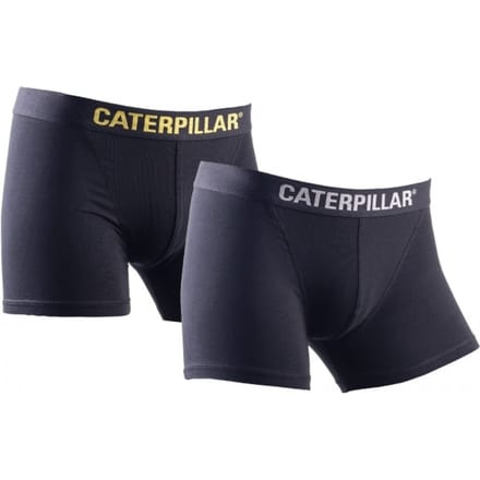 CAT Heren Boxershorts 2-Pack Effen Zwart - Maat  XL